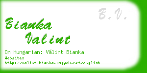 bianka valint business card